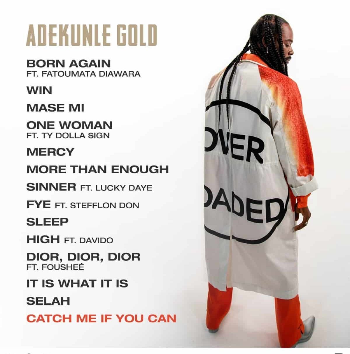 adekunle gold catch me if you can lyrics