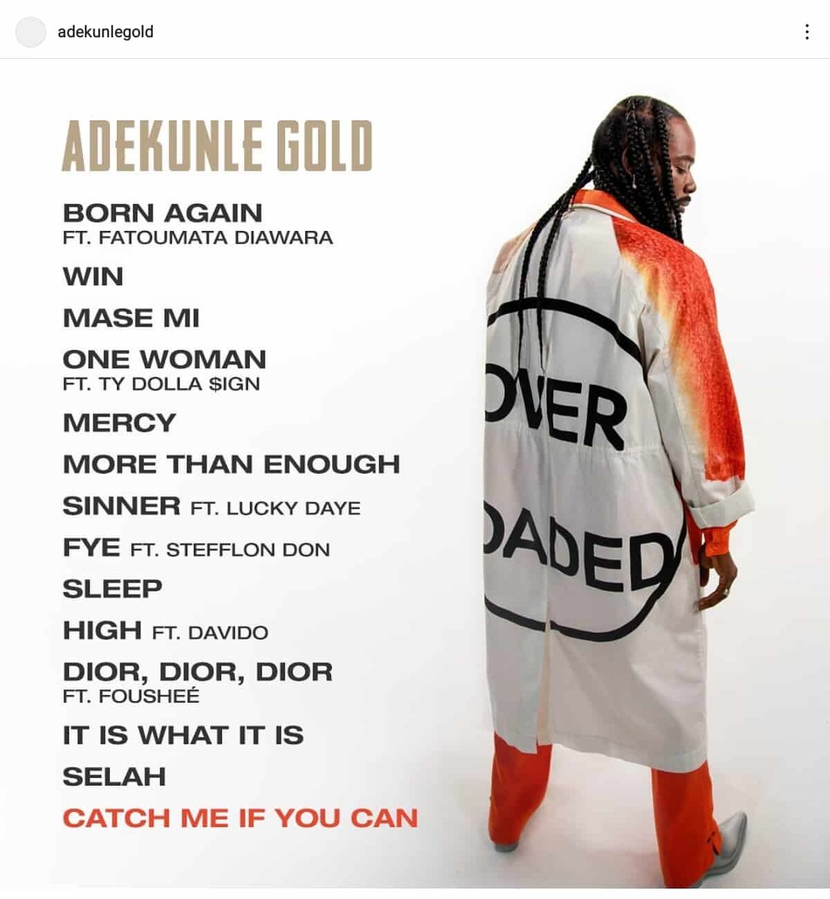 adekunle gold born again lyrics