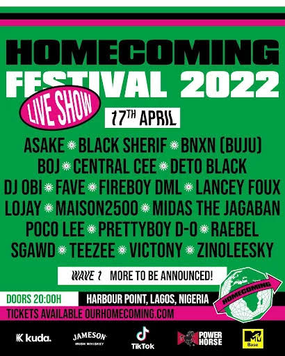 homecoming festival tickets date venue