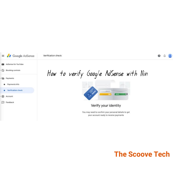 how to verify google adsense account with nin