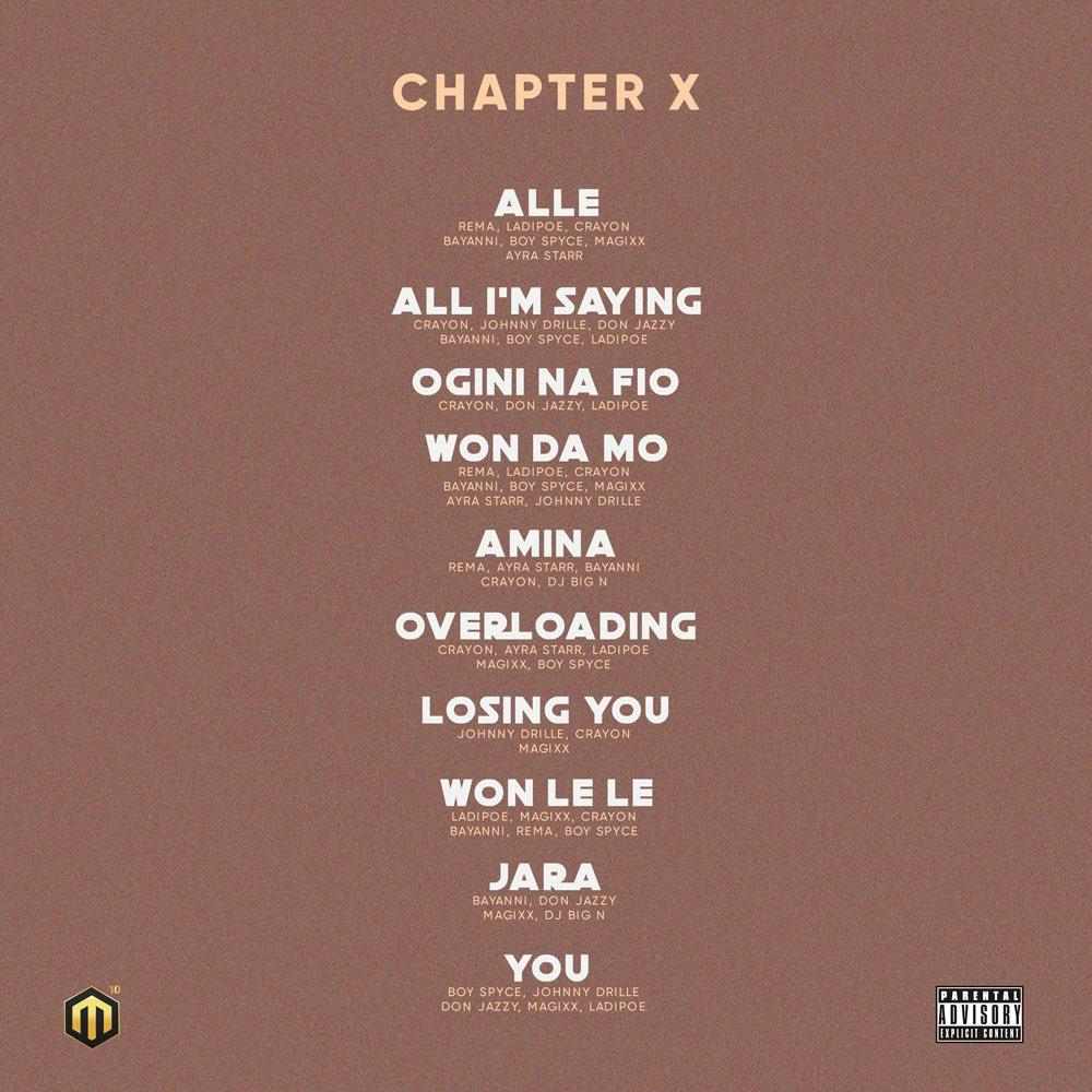 Chapter x album tracklist 