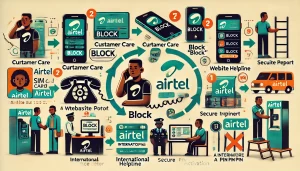 how to block airtel sim card